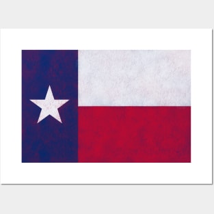 Texas Flag - Textured Logo Posters and Art